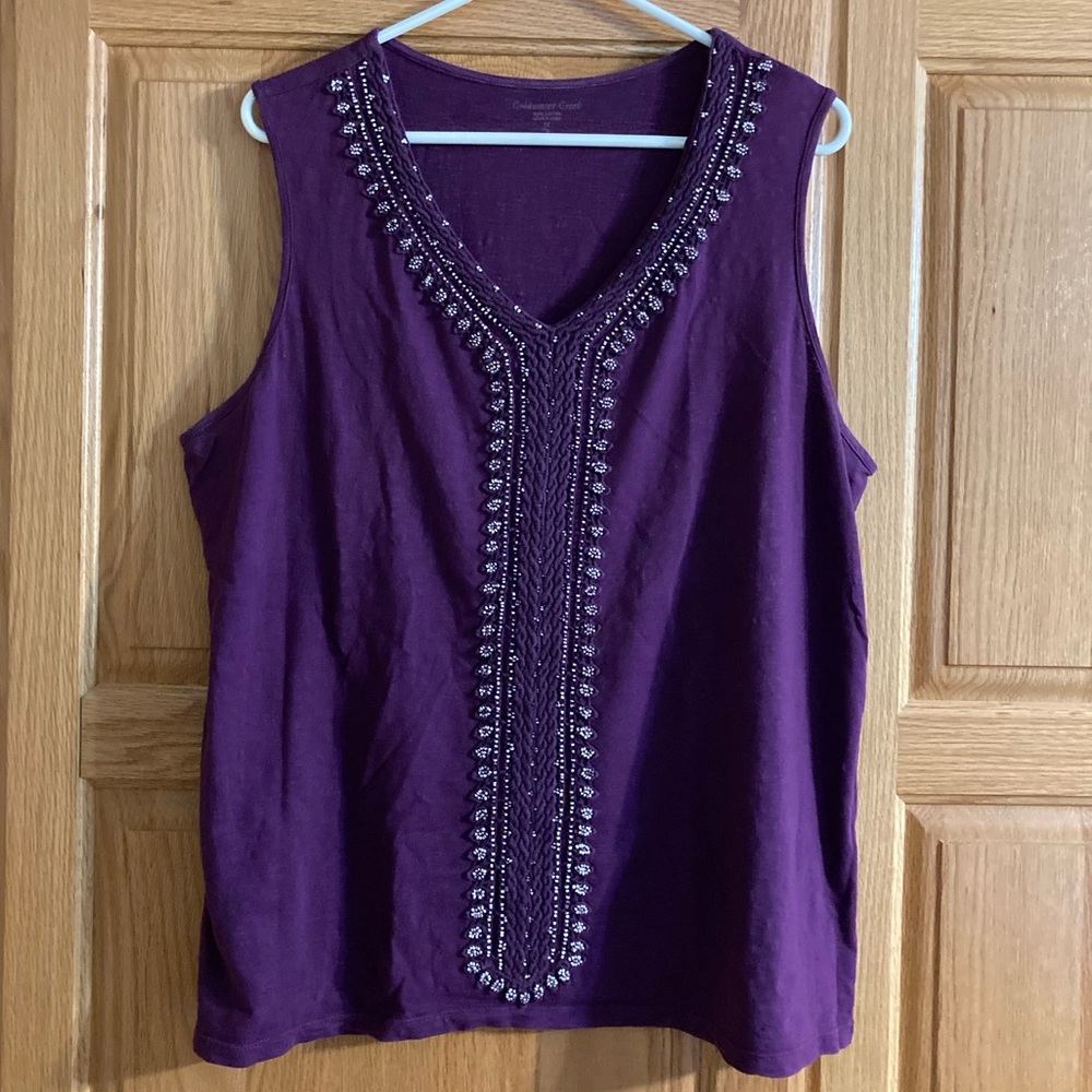 Vintage Coldwater Creek sleeveless top, 1X